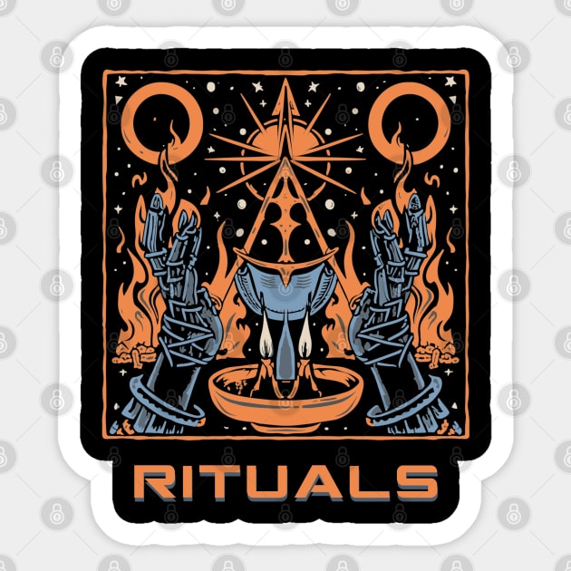 Demonic Elegance: Rituals of Occult Sticker by Lucifer